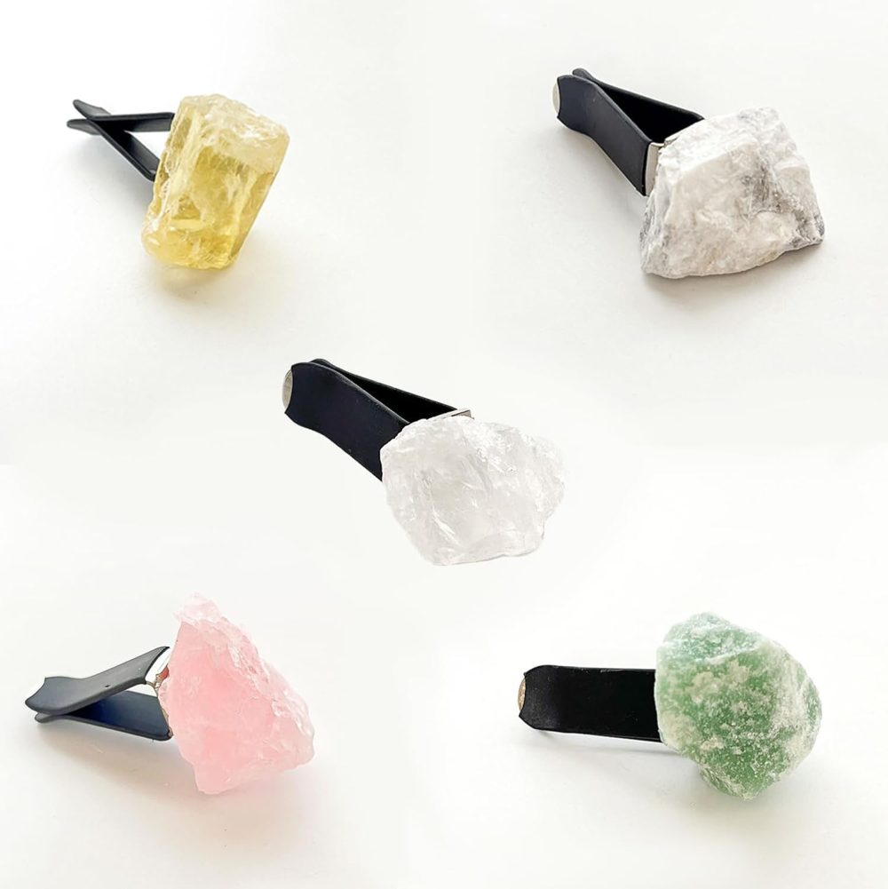 Car Air Vent Clips-Natural Raw Crystal Stone Car Inter Decor Auto Interior Accessories (purity, Forest)