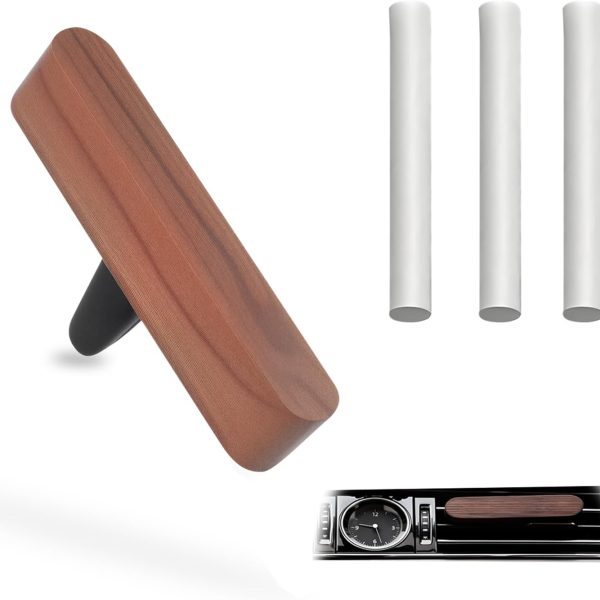Natural Wood Car Air Freshener Perfume Vent Clip, Essential Oil Diffuser for Vehicles, DIY Scent Customization, Decorative Auto Accessories Gift Set for Cars, Office, Kitchen, Bathroom